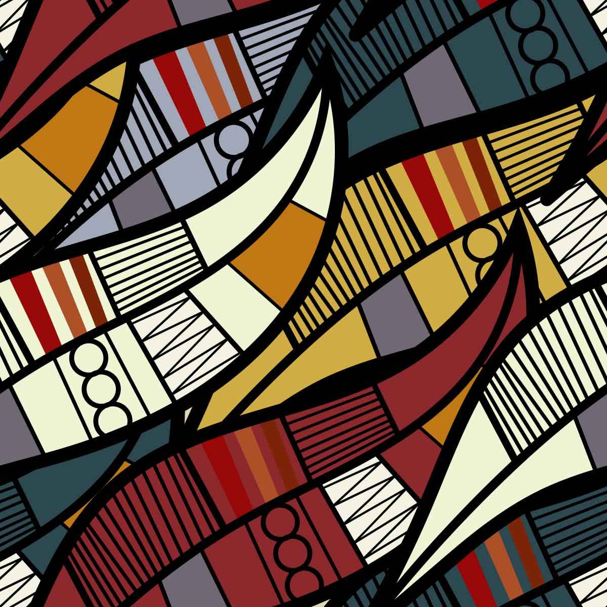 African Upholstery Fabric for Chairs Sofa,Traditional Abstract Geometric Outdoor Fabric by The Yard,Tribal Striped Decor Fabric for Upholstery and Home DIY Projects,3 Yards,(L276*W150cm) Ruby Grey