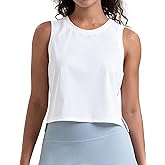 Colorfulkoala Women's Breezy Mesh Back Muscle Tank Loose Fit Workout Tops