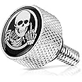 AMAZICHA Stainless Seat Bolt Fender Rear Seat Screw Skull Pattern Chrome 1/4"-20 Thread Compatible with 1997-2024 Harley Davidson Touring XG XL Dyna Softail Sportster CVO Fatbob