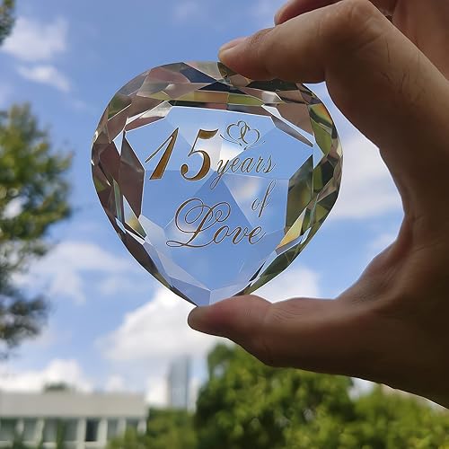 15th Anniversary Crystal Gifts for Husband Wife Boyfriend or