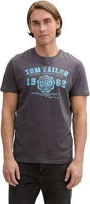 Hommes T-shirt avec logo imprimé 1008637, 10899 - Tarmac Grey, M
