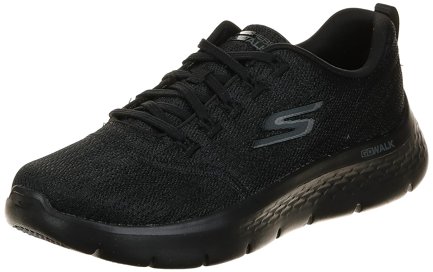 Skechers Women’s GO Walk Flex-Striking Look Sneaker, Black, 5