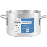 Winco 20 qt Elemental Aluminum Sauce Pot | Great for Sauces, Soups, Stocks and Batch Cooking