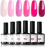Modelones Gel Nail Polish Set 6 Colors Pink Nude Summer Manicure