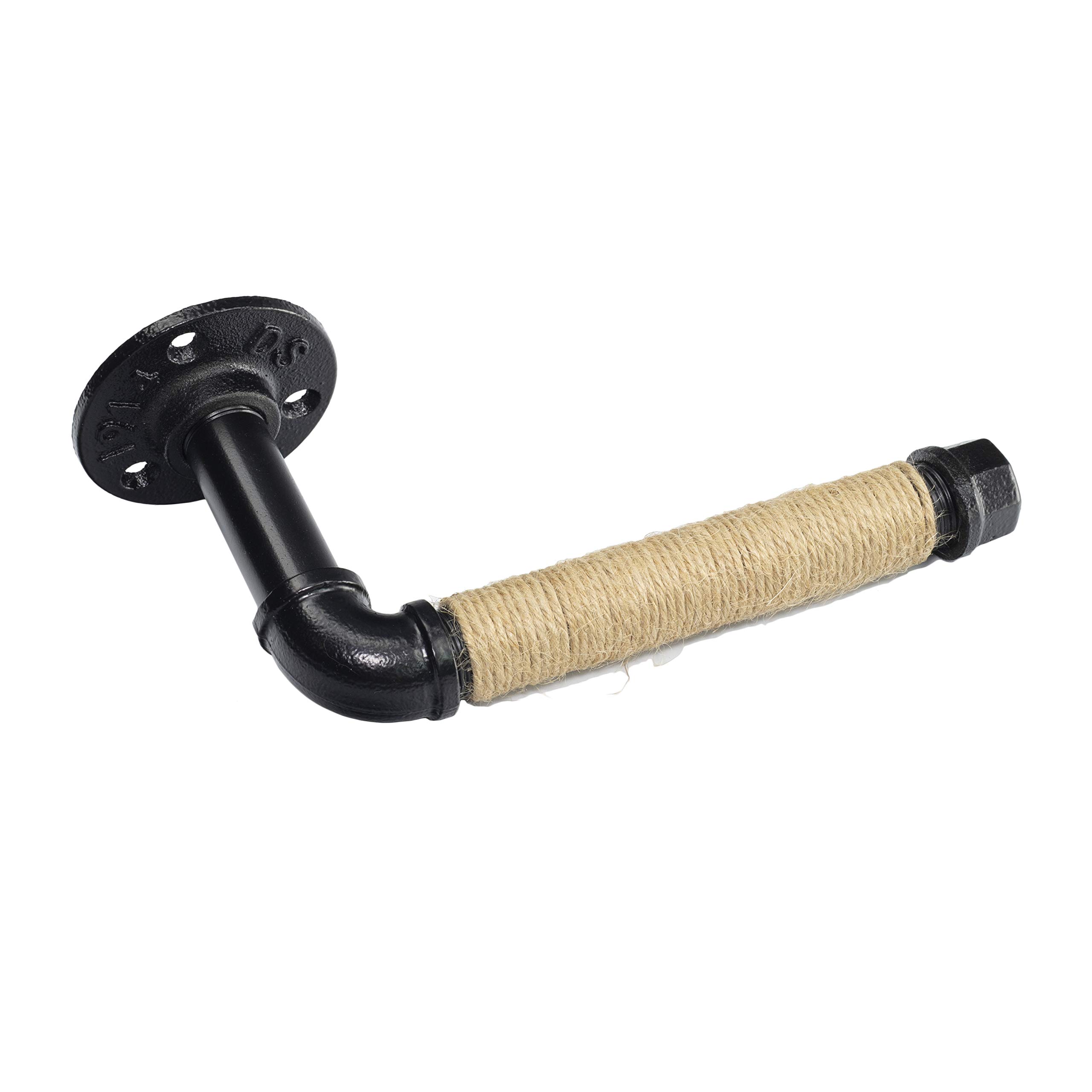 Y-Nut Rustic Industrial Pipe Wall Mounted Toilet Paper Holder with Screw Kit, Heavy Duty Steampunk Toilet Paper Dispenser