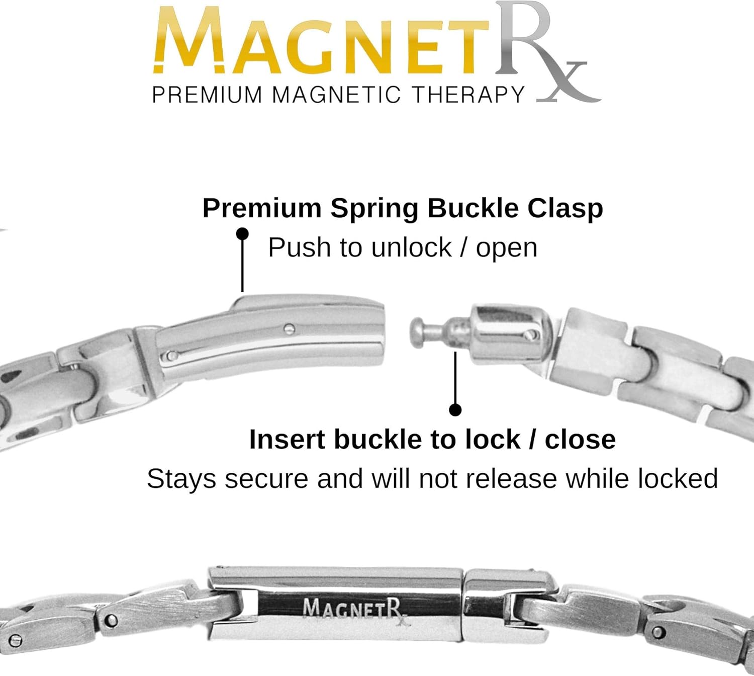 MagnetRX® Titanium Magnetic Therapy Necklace - Natural Pain Relief for Neck Arthritis, Back, Shoulder Pain, Headache and Migraine Relief Magnetic Necklace (Silver, 19.25 Inches): Health & Personal Care