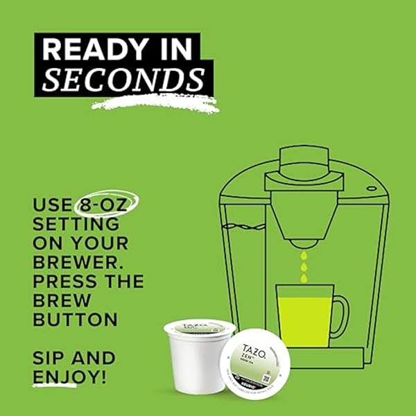 TAZO ZEN GREEN TEA K-CUPS, GREEN TEA ZEN FOR HEALTH AND WELLNESS, 22 PODS