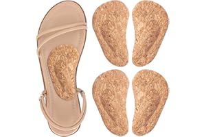 DR FOOT Dr. Foot's Arch Support Shoe Inserts for Flat Feet, Plantar Fasciitis, Adhesive Arch Pads for Relieve Pain for Women & Men (Cork)