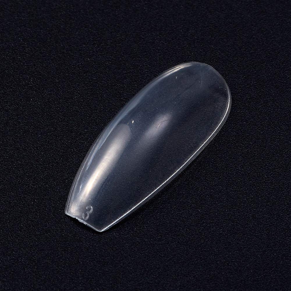 500PCS Acrylic Clear Full Cover Fake Nail Tips and Nail Cutter, Artificial False Nail Tips, Square Shaped, 10 kinds of Sizes, 50Pcs per Size: Beauty