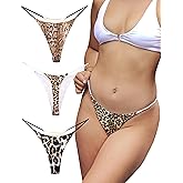 KUKU PANDA Cotton Thongs for Women Sexy Seamless Woman G String Panties 3 Pack Set