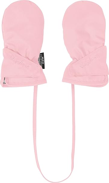 Playshoes Baby-Fäustlinge mit Thinsulate mit mit Klettverschluss wind- und wasserdichte Kinder-Handschuhe, rosa, 1 (0-12 Mona