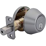 Amazon Basics Deadbolt - Single Cylinder - Satin Nickel