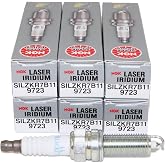 NGK Spark Plug SILZKR7B11 9723 Pack of 6 | Replaces 9686 9752 9030 REC8WYPB3. 80k-100k mileage rated.