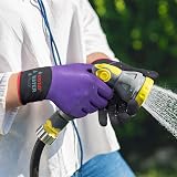 KAYGO Waterproof Work Gloves Insulated Double Latex Coated Purple L Pair view 3