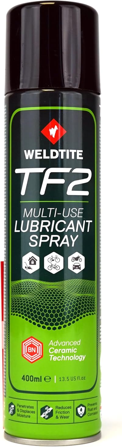 Weldtite TF2 Multi-Use Lubricant Spray 400 ml for Bike Bearings Cables