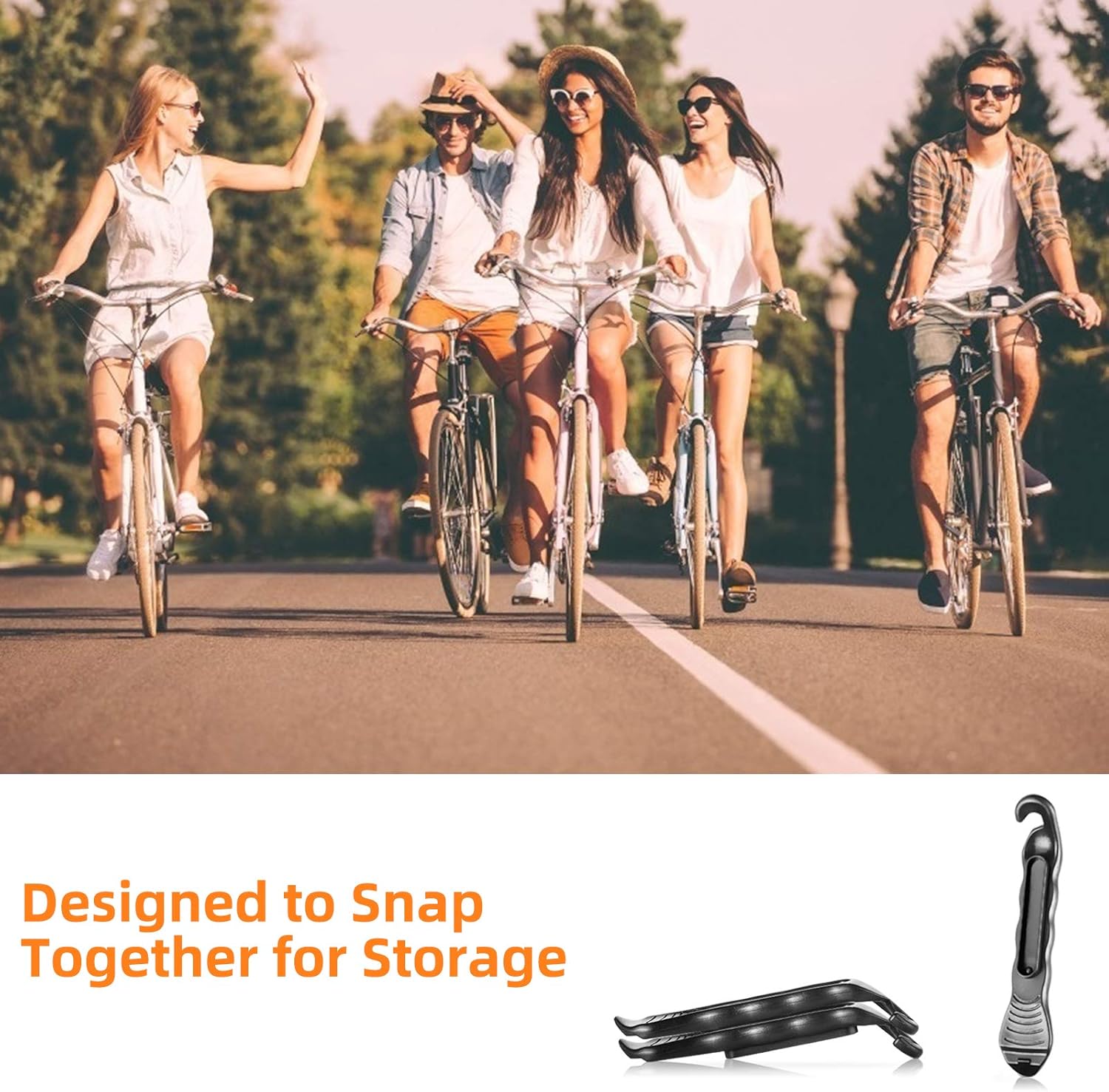 SHWJ 4PCS Bike Tire Lever, Tool is Smooth Overall, Which Will Not Hurt The Tire Bead, Professional Design Makes Work Easy, Designed to Snap Together for Storage, Best Tire Changing Tool : Sports & Outdoors