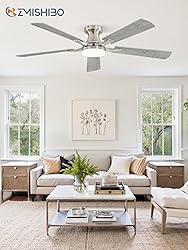 ZMISHIBO 52 Inch Ceiling Fan with Light, App&Remote