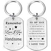 Resdink I Love You Valentines Day Gifts for Him Men, Handsame Boyfriend Birthday Keychain - Meaningful Husband Anniversary Fa