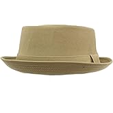 Men's Everyday Cotton All Season Porkpie Boater Derby Fedora Sun Hat