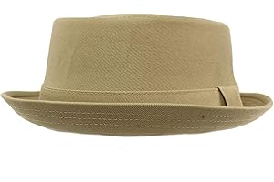 SK HAT SHOP Men's Everyday Cotton All Season Porkpie Boater Derby Fedora Sun Hat