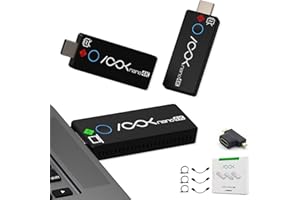 RGBLINK Wireless HDMI Transmitter and 2 Receivers 4K, Ask Nano HDMI Wireless Splitter Presentation Kit for Classroom, Church, and Meeting Room, 50FT Range, Ultra 4K Output, Low Latency, Cast Screen to 2 TVs