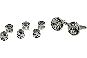 The Quiet Witness 4031913 Scottish Rite Cuff Links & Tuxedo Studs 32nd Degree Wings Up Northern District Cufflinks 32 Freemason Masonic Freemasonry Shirt Studs