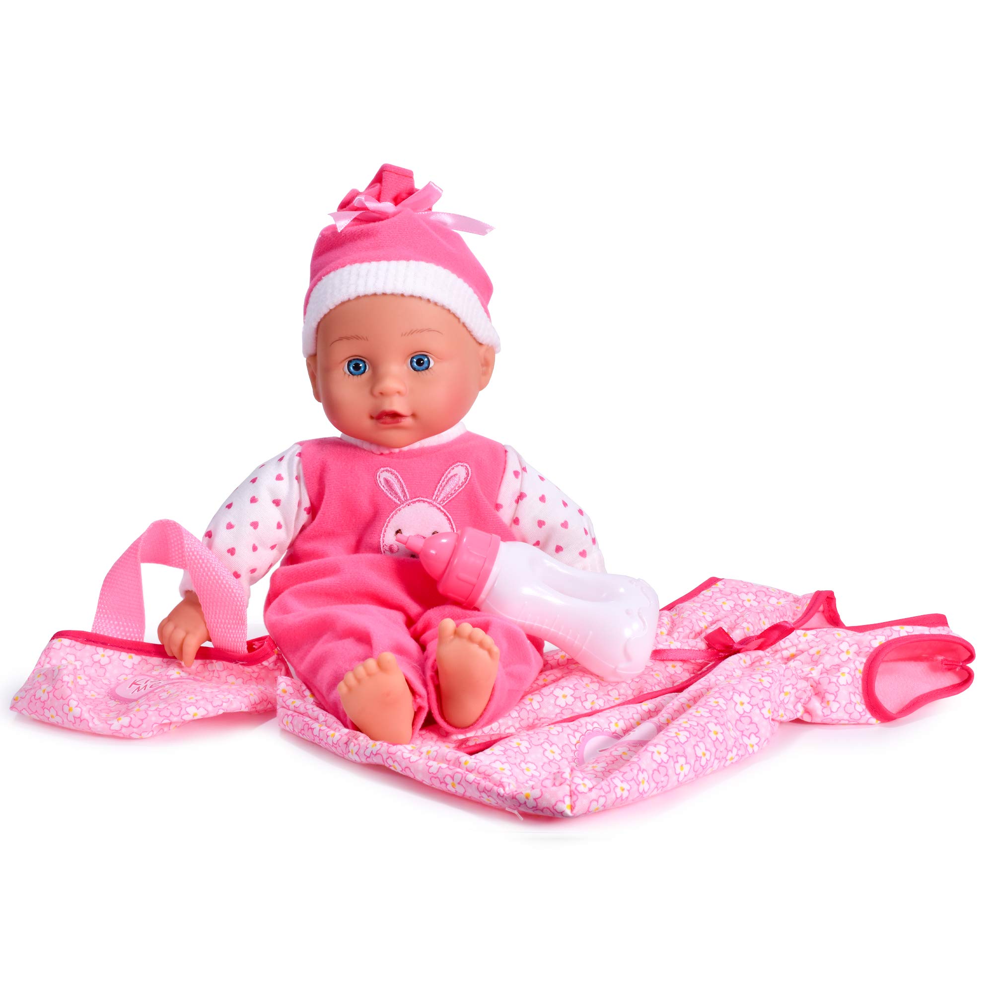 KandyToys 13" Inch Soft Bodied Vinyl Baby Doll with Accessories | Dolls For Girls & Boys