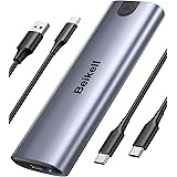 M.2 NVME Enclosure, Beikell Tool-Free 10Gbps M 2 NVME PCIe SSD Enclosure USB 3.2 Gen 2 NVMe to USB Adapter for 2230/2242/2260