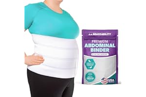 BraceAbility Medical Abdominal Stomach Binder - XXL Belly Band Compression for Diastasis Recti, Postpartum, Post-Surgical Wrap for Tummy Tuck Recovery, Post op Ab Binder for Women and Men (2XL 12")