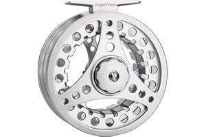 ANGLER DREAM (1/2WT 3/4WT 5/6WT 7/8WT) Fly Reel with Line Combo Aluminum Alloy Large Arbor Fly Fishing Reels Weight Forward Fly Line with Braided Backing Taper Leader Pre-Tied