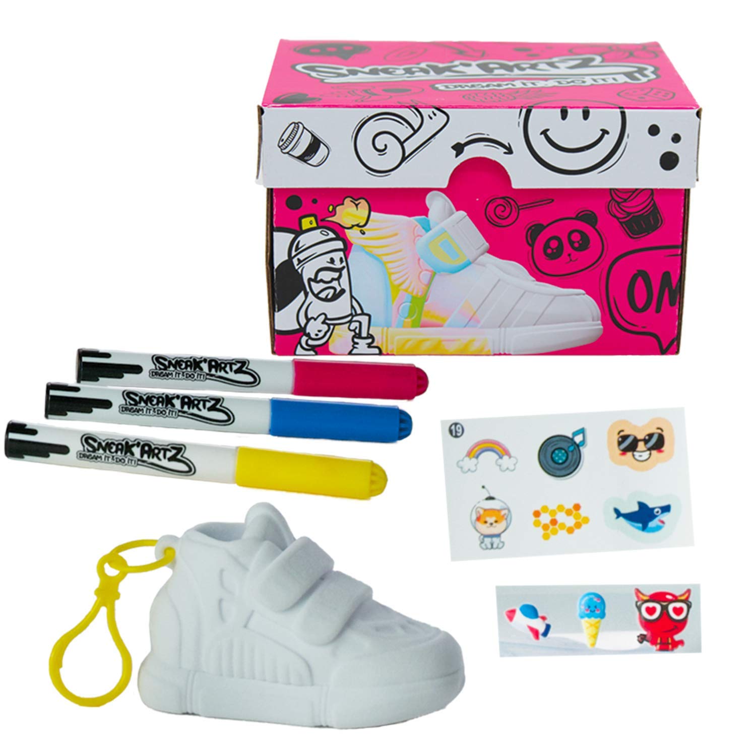Splash Toys - Sneak'Artz Fuchsia Shoebox - Creative Hobbies - Design and Personalise Your Trainers - From 5 Years, 32231 โ image 1