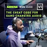 Shure MV6 Gaming Microphone Dynamic USB-C PC Mic with Tap-To-Mute view 4