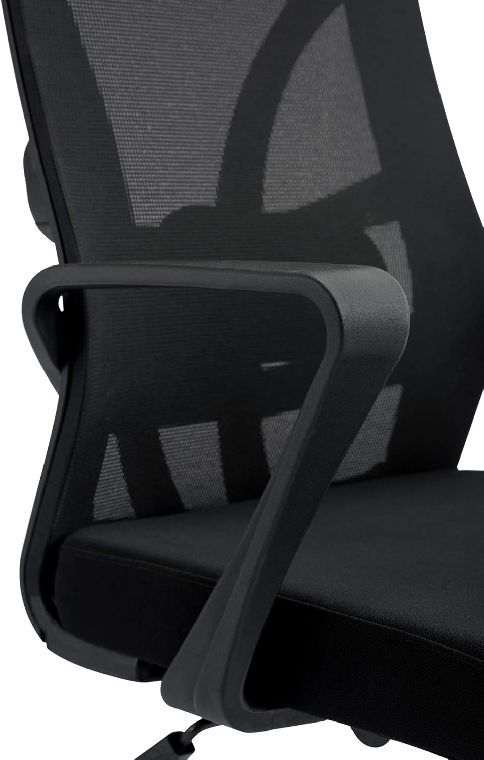 Allguest Ergonomic Office High Back Elastic Mesh Chair – Black Premium Quality High with Adjustable Lumbar Support -Back Office Chair – High-Density Foam Cover Chair: Kitchen & Dining