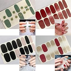 WOKOTO 20 Sheets Full Wraps Nail Art Polish