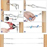 TooTaci 3mm Wire Rope Kit 30M PVC Coated Cable Garden Vine Eyes Turnbuckle view 6