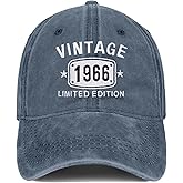 60th Birthday Gifts for Men Women Hats Vintage 1964 Blue Baseball Cap