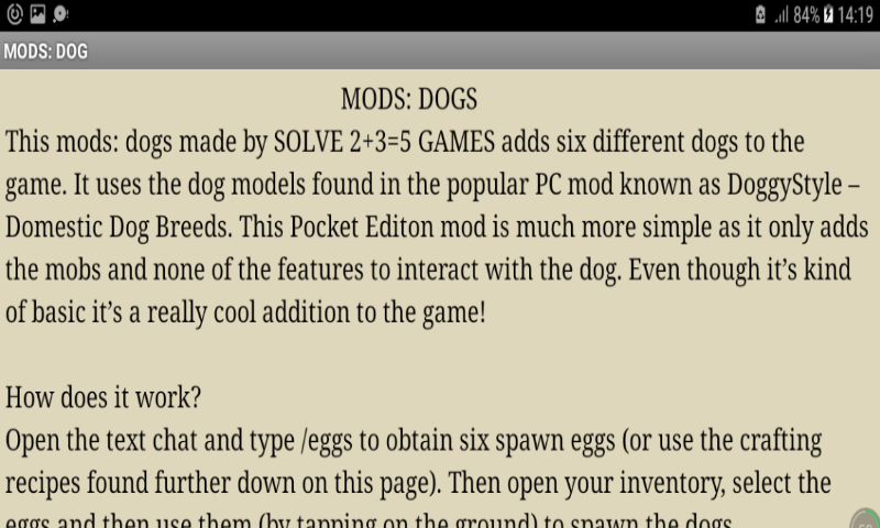 mods: dog