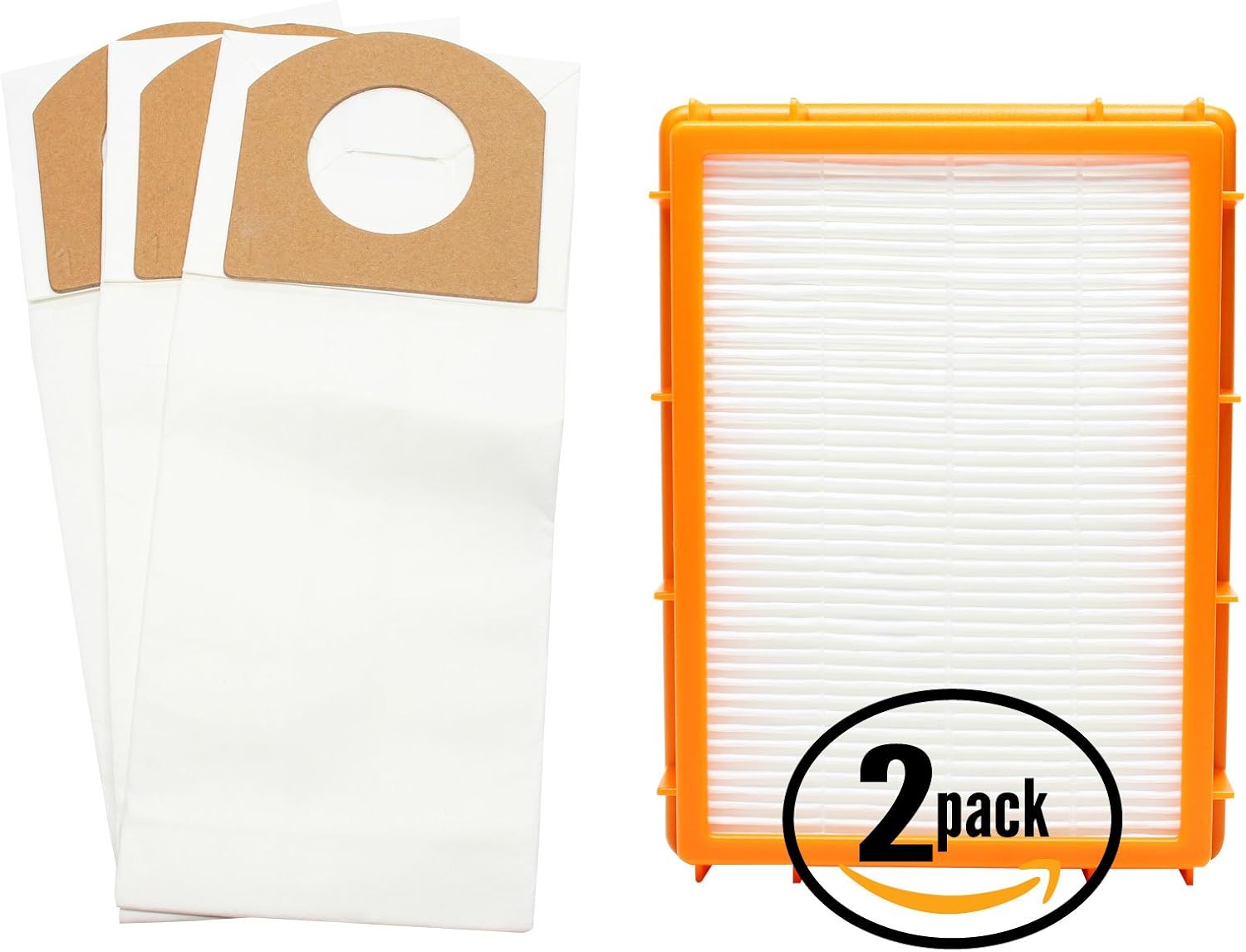 Upstart Battery 3 Replacement for Eureka 4870GZ Vacuum Bags & 2 HEPA Filter - Compatible with Eureka Style RR Vacuum Bags & HF-2 Filter