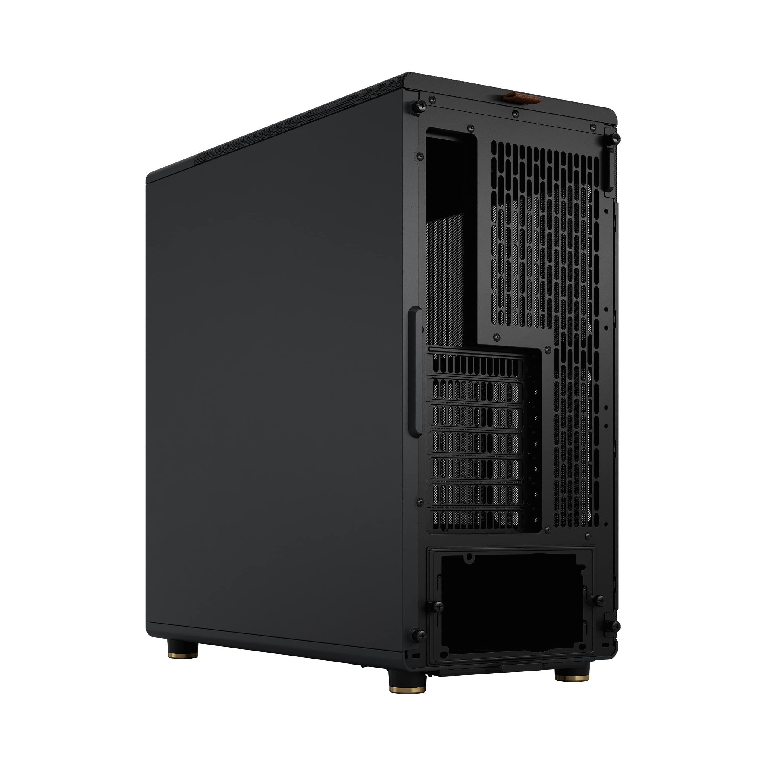 Fractal Design North - Genuine Walnut Wood Front - Mesh Side Panels - Two 140mm Aspect PWM Fans Included - Type C USB - ATX Airflow Mid Tower PC Gaming Case,Charcoal Black