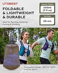 UTOBEST 200ml Soft Flask, 2 Pack Flexible TPU