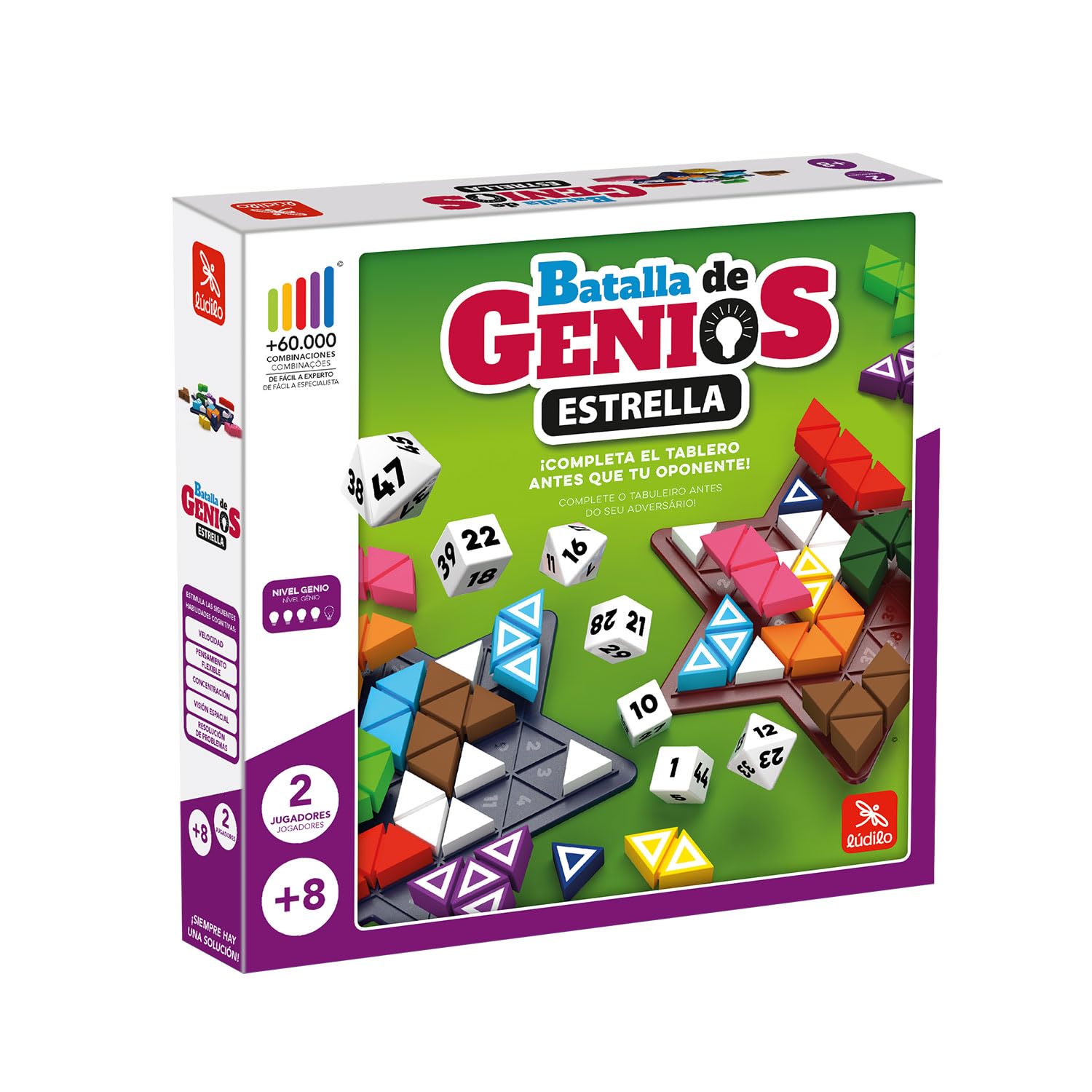 Ludilo - Battle Of Genius Stars | Board Games Kids 8 Years Or Over | Puzzles Kids | Board Game for 2 | Educational Games 8 years old