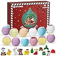 Shinowa 12 Pack Bath Bombs with Surprise Toys Inside, 2.6 lbs Organic Bath Bombs for Kids, Bubble Bath Bomb Gift Set, Natural Handmade Fizzy Balls Kit Great Gift for Christmas
