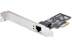 StarTech.com 1-Port 2.5Gbps PCIe Network Card, Computer Network Card, Intel I225-V, Multi-Gigabit Ethernet Interface Card