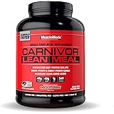 MuscleMeds CARNIVOR Lean Meal Whole Food Meal Replacement Shake, MRE, Beef Protein Isolate, White Potato, Sweet Potato, 40g Protein, 40 g Carbs, Lactose Free, Sugar Free, Chocolate Fudge 20 Servings