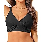 Women Bikini Top Only - Push Up Large Bust Swimsuit Top 2025 Twist Front Bathing Suit