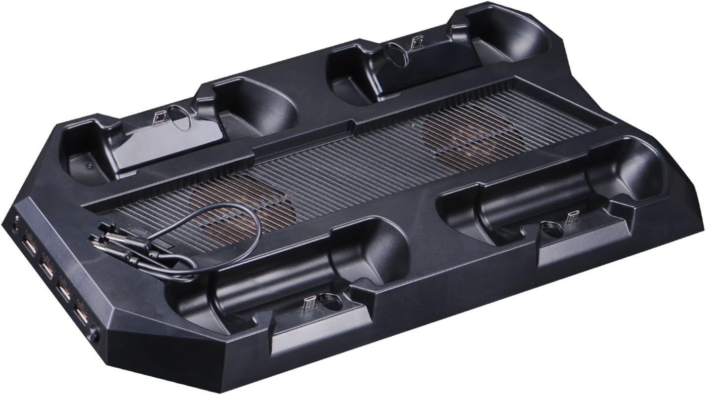 SmaAcc Cooling Fan Cooler Controller with 4 Charging Stations for PS4 Playstation/DualShock 4 Controllers ( Not Compatible with PS4 Slim/Pro )