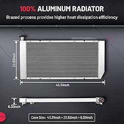 BDFHYK DPI1520 3ROW-44mm Aluminum Radiator