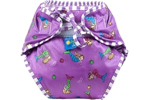 Kushies Baby Unisex Swim Diaper - Large,Mermaids Print,Large,