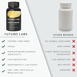 Futuro Labs Lion’s Mane Supplement 1500mg - Vegan Nootropic - 120 Capsules view 5