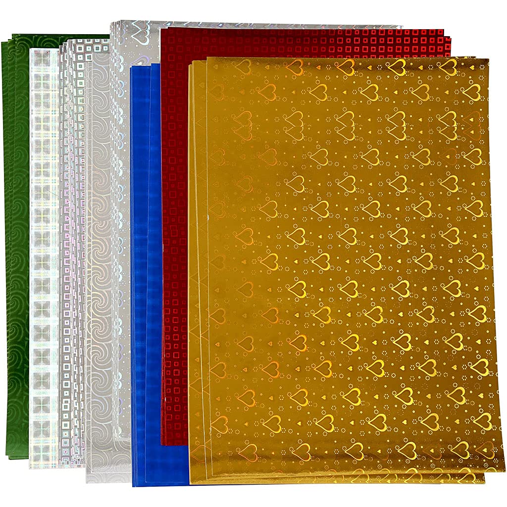 Holographic Paper, A4 21x30 cm, 120 g, Pack of 8